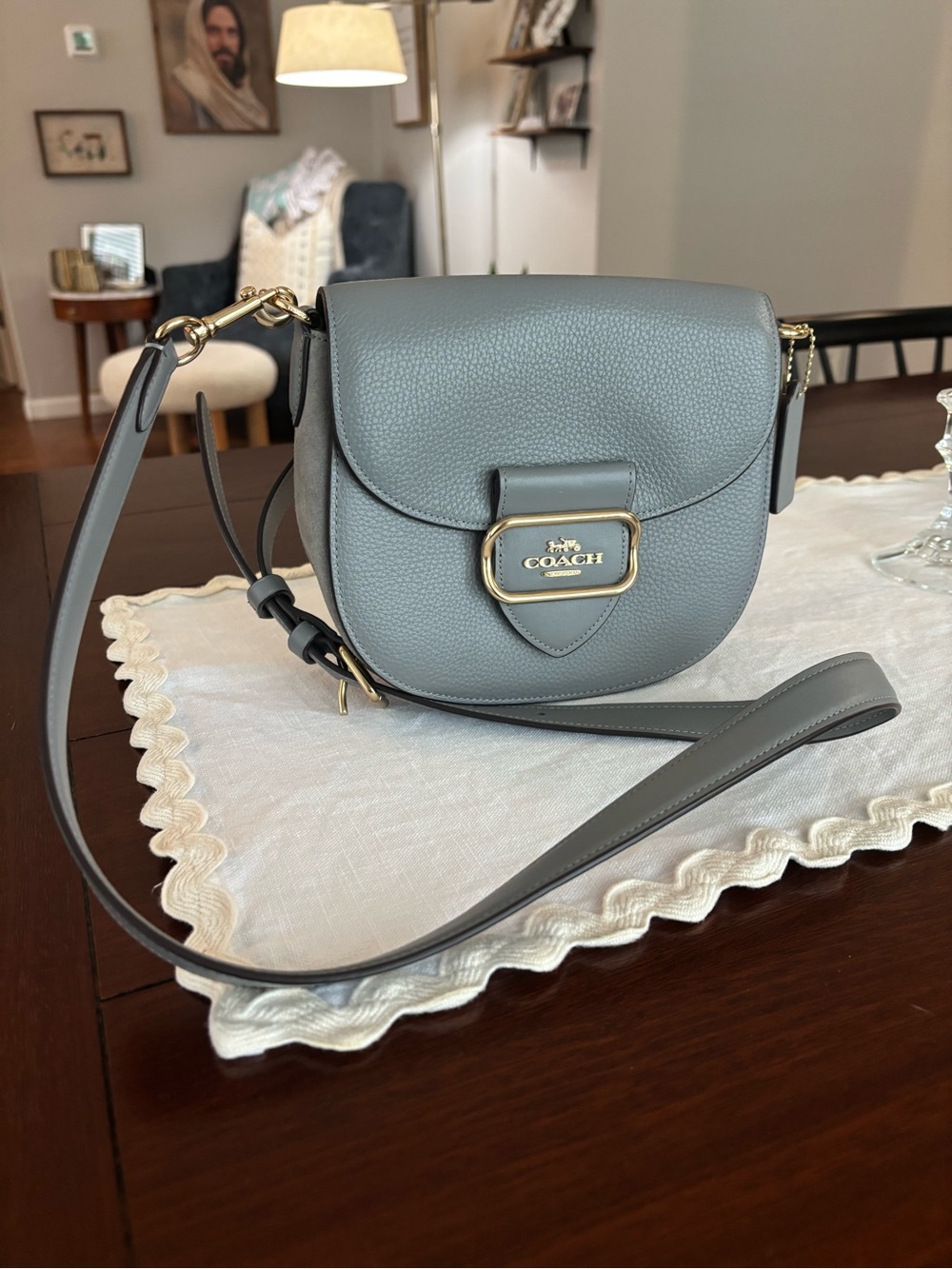 Coach Morgan Saddle Bag- Granite grey CF316 NWOT NEW never used. No flaws